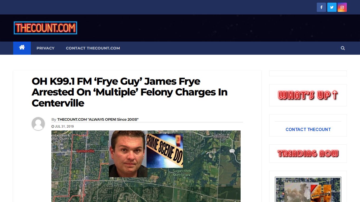 OH K99.1 FM 'Frye Guy' James Frye Arrested On 'Multiple ...